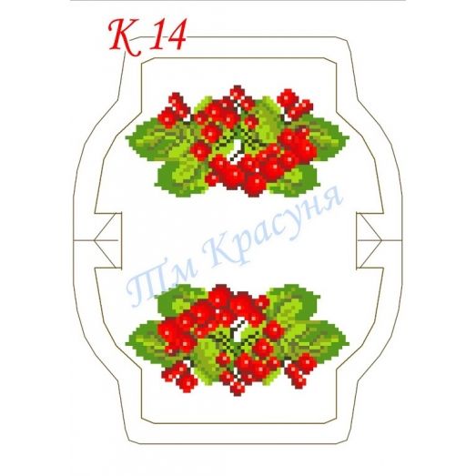 К-014 (белая) Заготовка для кошелька для вышивки. Красуня