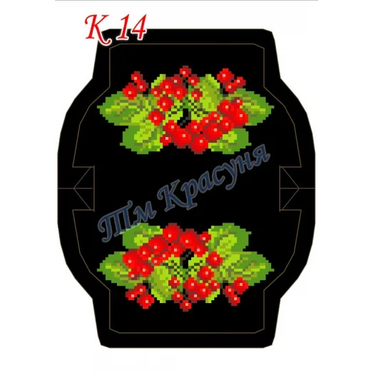 К-014 (черная) Заготовка для кошелька для вышивки. Красуня