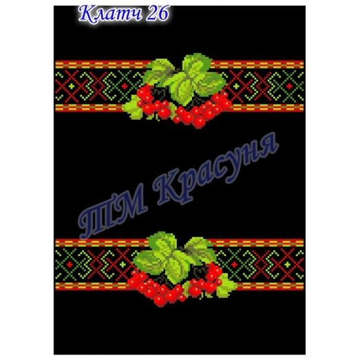 КЧ-026 (черная) Заготовка для вышивки клатча. ТМ Красуня