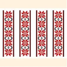 К-244 Красное и черное. Водорастворимый флизелин для вышивки Confetti