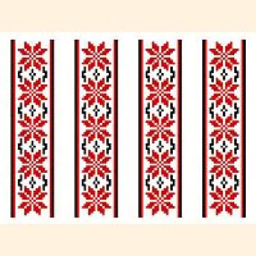 К-244 Красное и черное. Водорастворимый флизелин для вышивки Confetti