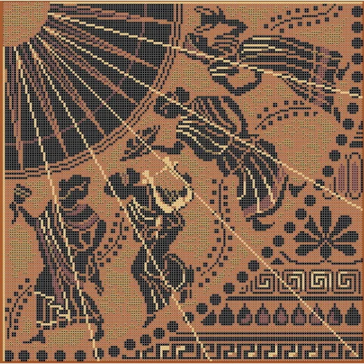 ФПК-3142 Греческие мотивы. Танец Афины. Схема для вышивки бисером Феникс