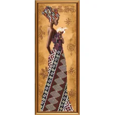 НД2077 Африканка с лилией. Набор для вышивания бисером