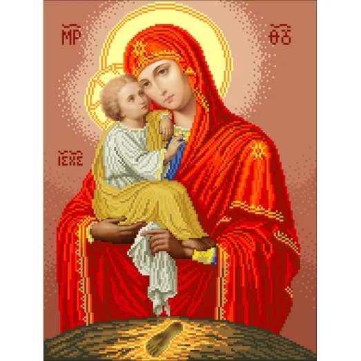 ПБ Почаевская Богородица. Схема для вышивки бисером БС Солес