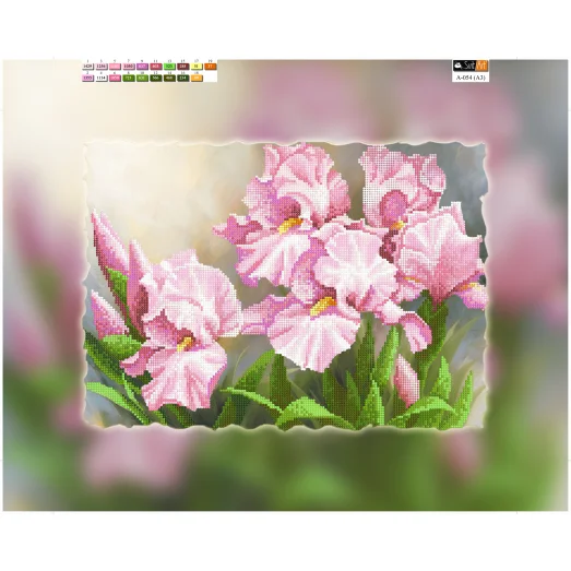 А-054(А3) ХОЛСТ. Цветы. Схема для вышивки бисером СвитАрт