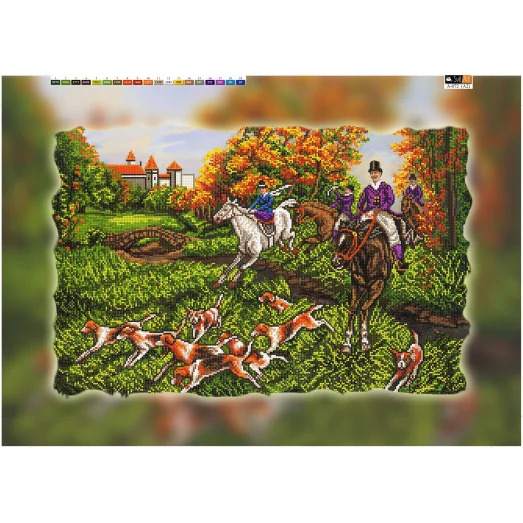 А-072(А2) ХОЛСТ. Охота. Схема для вышивки бисером СвитАрт