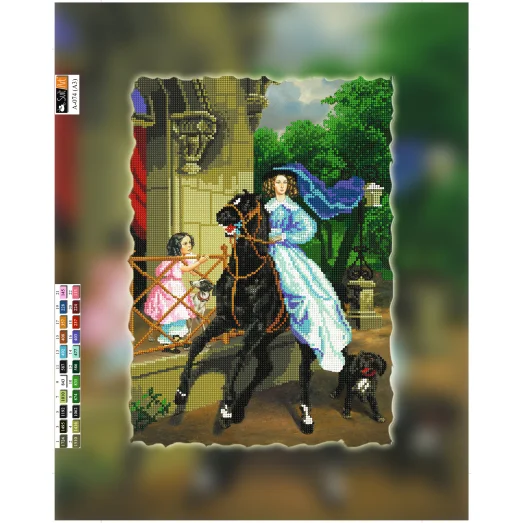 А-074(А3) ХОЛСТ. На коне. Схема для вышивки бисером СвитАрт