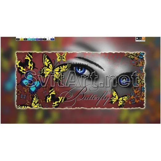 А-110 (29*60) ХОЛСТ. Взгляд. Схема для вышивки бисером СвитАрт