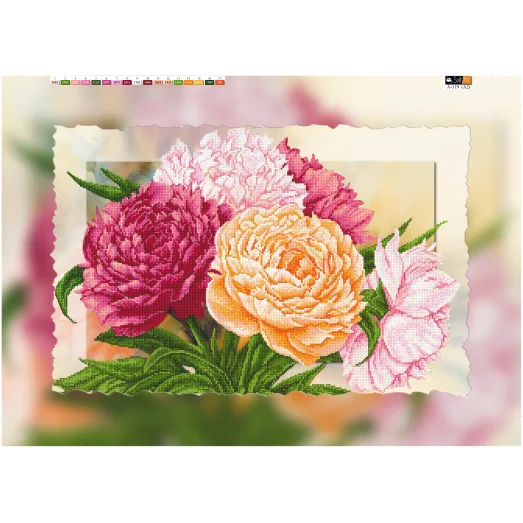 А-119(А2) ХОЛСТ. Цветы. Схема для вышивки бисером СвитАрт