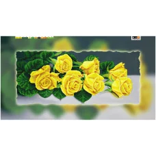 А-128а (29*60) ХОЛСТ. Розы желтые. Схема для вышивки бисером СвитАрт 