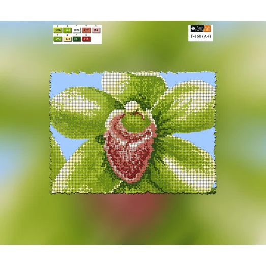 А-160(А4) ХОЛСТ. Цветок. Схема для вышивки бисером СвитАрт