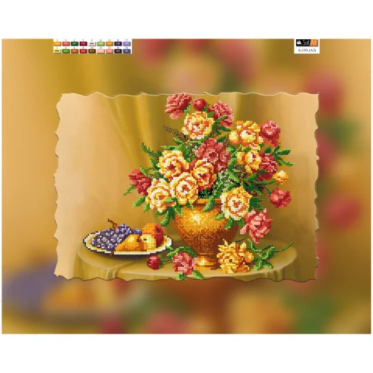 А-193(А3) ХОЛСТ. Натюрморт. Схема для вышивки бисером СвитАрт
