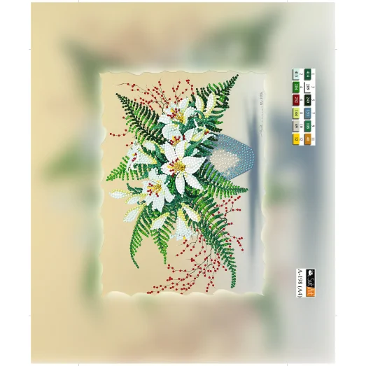 А-198(А4) ХОЛСТ. Лилии. Схема для вышивки бисером СвитАрт