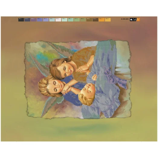 А-224(А3) ХОЛСТ. Ангел-Хранитель. Схема для вышивки бисером СвитАрт