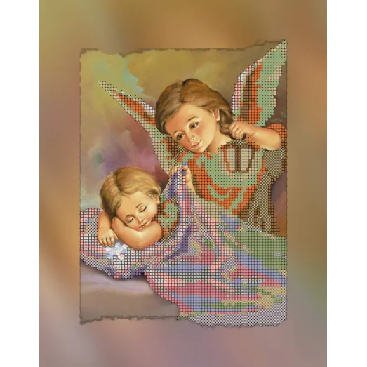 А-225(А4) ХОЛСТ. Ангелочки. Схема для вышивки бисером СвитАрт