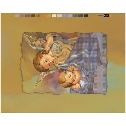 А-225(А3) ХОЛСТ. Ангел-Хранитель. Схема для вышивки бисером СвитАрт