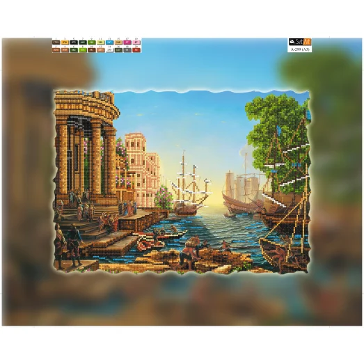 А-299(А3) ХОЛСТ. Порт. Схема для вышивки бисером СвитАрт