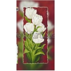 А-301 (29*60) ХОЛСТ. Белые тюльпаны. Схема для вышивки бисером СвитАрт