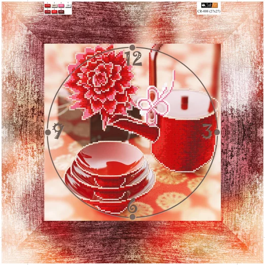 CR-008 (32*32) ХОЛСТ. Чашка чая. Схема для вышивки бисером Свит Арт