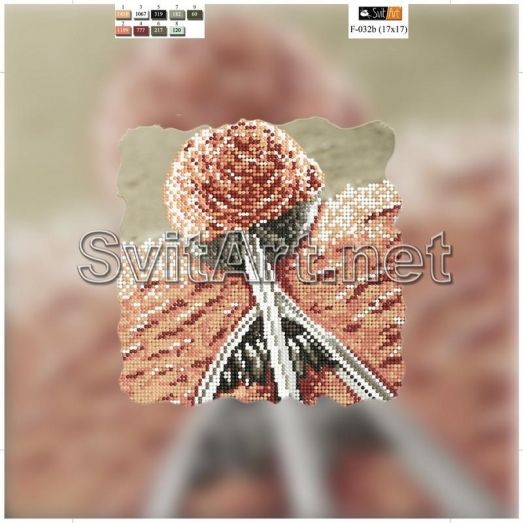 F-032b(21*21) ХОЛСТ. Мороженое. Схема для вышивки бисером СвитАрт