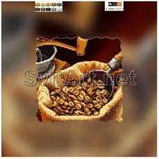 F-249d(21*21) ХОЛСТ. Кофе. Схема для вышивки бисером СвитАрт