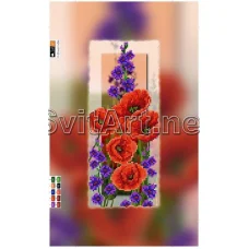 F-251a(15*30) ХОЛСТ. Маки. Схема для вышивки бисером СвитАрт