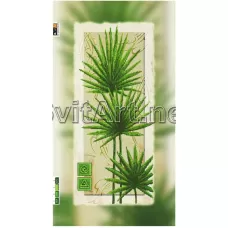 FV-030(29*60) ХОЛСТ. Зеленые листья. Схема для вышивки бисером. Свит Арт