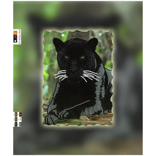 FV-052a(А4) ХОЛСТ. Пантера. Схема для вышивки бисером. Свит Арт