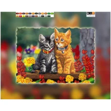 FV-079(А3) ХОЛСТ. Котята. Схема для вышивки бисером. Свит Арт