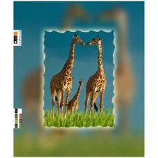 FV-097a(А4) ХОЛСТ. Жирафи. Схема для вышивки бисером. Свит Арт