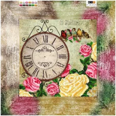 FV-150(32*32) ХОЛСТ. Часы. Схема для вышивки бисером. Свит Арт