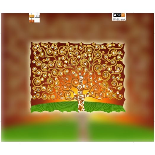 FV-203(А4) ХОЛСТ. Дерево. Схема для вышивки бисером. Свит Арт
