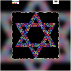 FV-225(32*32) ХОЛСТ. Звезда Давида. Схема для вышивки бисером. Свит Арт