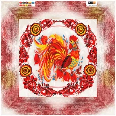 FV-270 (32*32) ХОЛСТ. Золотой петушок. Схема для вышивки бисером. Свит Арт