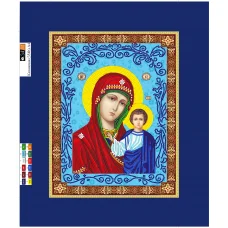 354b(А4) ХОЛСТ. Казанская БМ. Схема для вышивки бисером СвитАрт