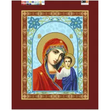 R-012b(А3) ХОЛСТ. Богородица. Схема для вышивки бисером СвитАрт
