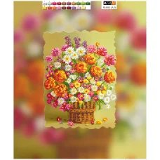 SI-004(А4) ХОЛСТ. Полевые цветы. Схема для вышивки бисером Свит Арт