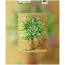 SI-005(А4) ХОЛСТ. Ландыши. Схема для вышивки бисером Свит Арт