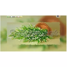 SI-006(29*60) ХОЛСТ. Ландыши. Схема для вышивки бисером Свит Арт