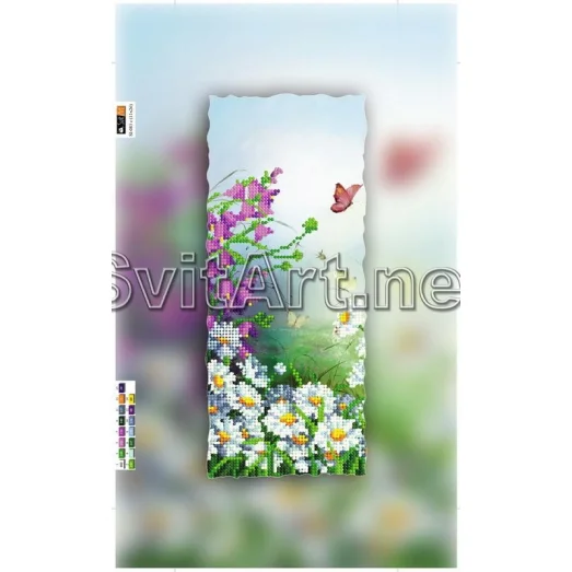 SI-083c(15*30) ХОЛСТ. Цветы. Схема для вышивки бисером Свит Арт