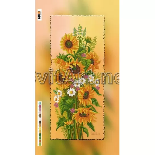 SI-271(29*60) ХОЛСТ. Подсолнухи. Схема для вышивки бисером СвитАрт