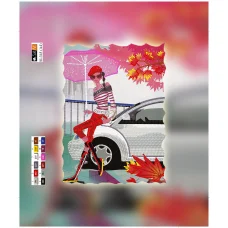 SI-345(А4) ХОЛСТ. Модница. Схема для вышивки бисером СвитАрт