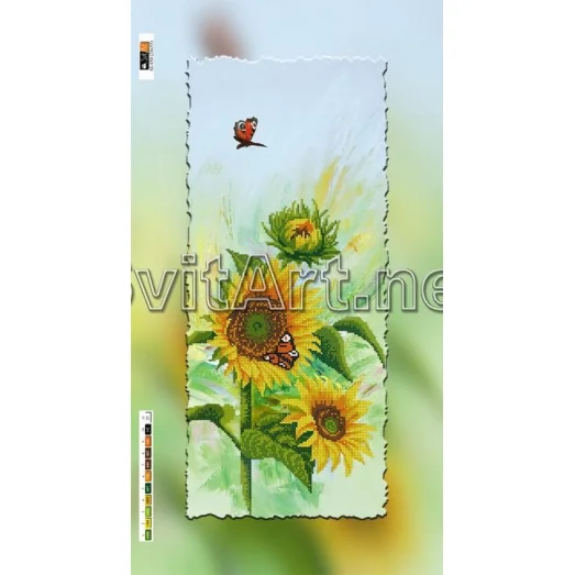 SI-450(29*60) ХОЛСТ. Подсолнух. Схема для вышивки бисером Свит Арт
