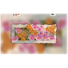 SI-597d(15*30) ХОЛСТ. Цветы. Схема для вышивки бисером Свит Арт