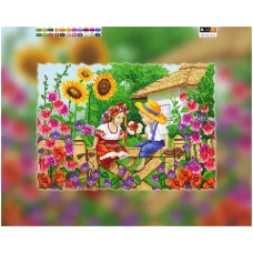 SI-614(А3) ХОЛСТ. Беседа. Схема для вышивки бисером СвитАрт