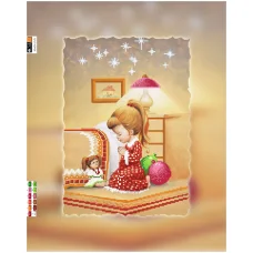 SI-636(А3) ХОЛСТ. Молитва девочки перед сном. Схема для вышивки бисером СвитАрт