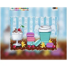 SI-731(А3) ХОЛСТ.Сладости. Схема для вышивки бисером СвитАрт