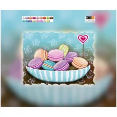 SI-733(А4) ХОЛСТ. Макаруны.  Схема для вышивки бисером СвитАрт