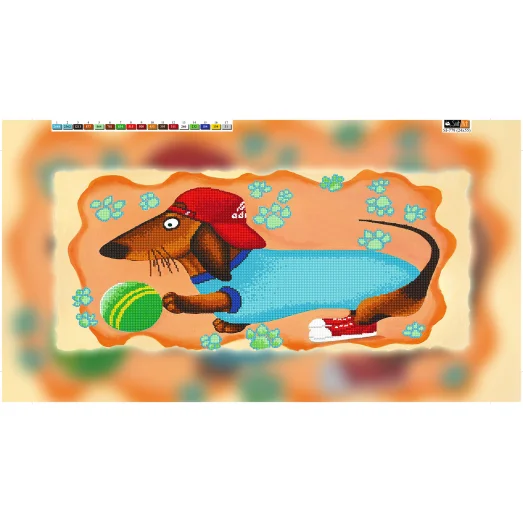 SI-779 (29*60) ХОЛСТ. Такса. Схема для вышивки бисером СвитАрт