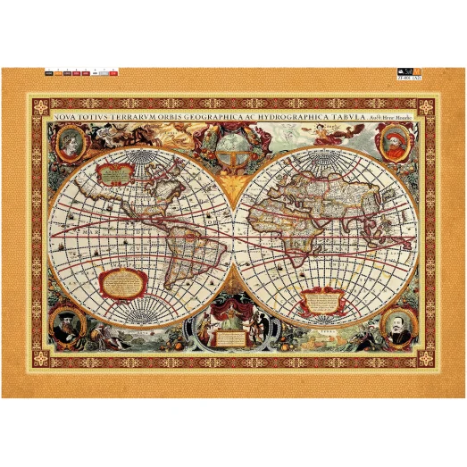 ZF-001(А2) ХОЛСТ. Карта мира. Схема для вышивки бисером СвитАрт